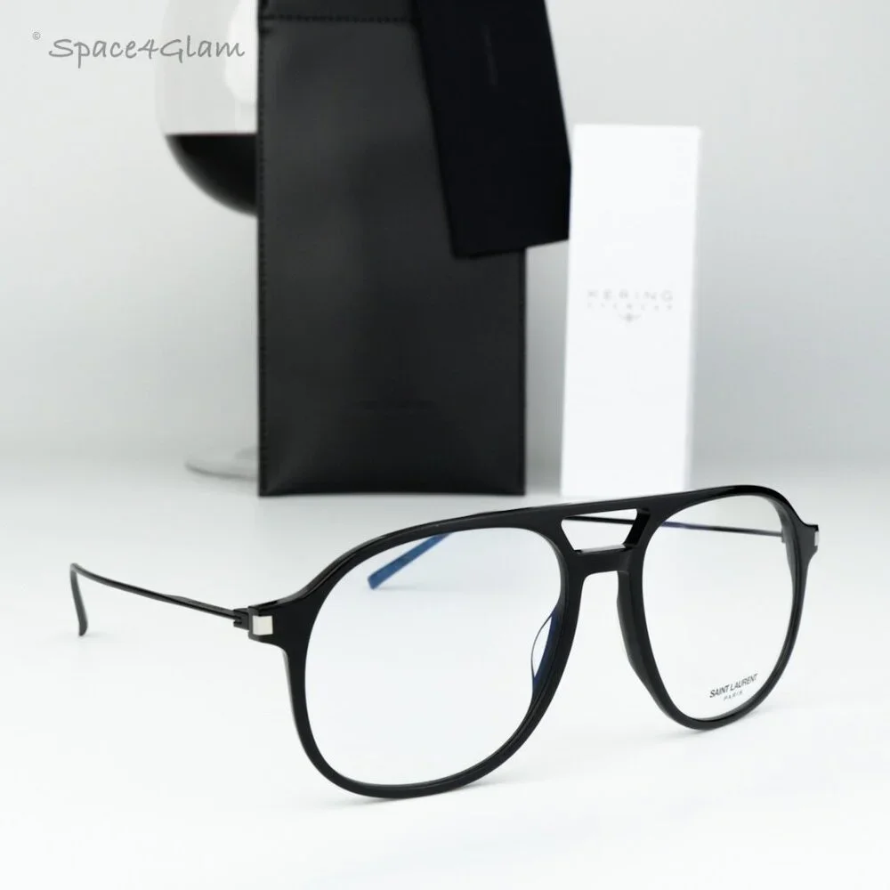 Saint Laurent Women Eyeglasses Black Demo Aviator SL626 001 BRAND NEW